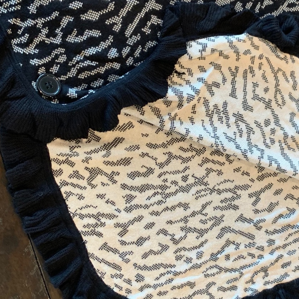 Animal Print Ruffle Poncho - Picture 3 of 3